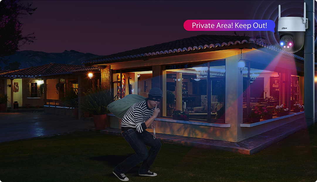 Aktywne odstraszanie w Dahua P5AS-PV